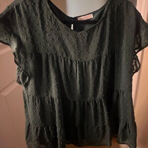 Elegant Dark Green Women's Top